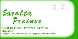 sarolta preiner business card